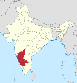 Karnataka xəritədə