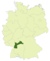 Map of Germany: Position of North Baden highlighted