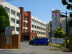 Main gate of Kawagoe Technical High School