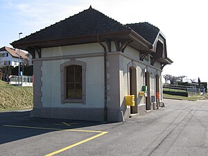 One-story stone building