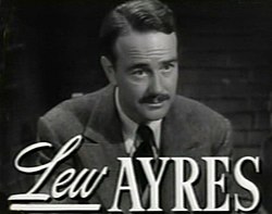 Lew Ayres i trailern till Våld i mörker (1948).