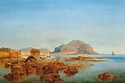 Utsyn over Palermobukta, 1850