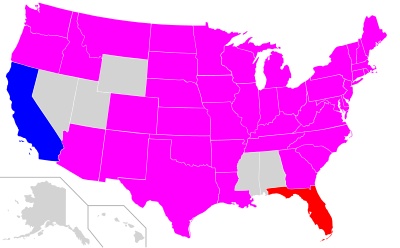 Mega Millions on Us Jurisdictions With Powerball Red Mega Millions Blue Or Both Pink As