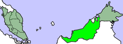 Location of Thuộc địa vương thất Sarawak