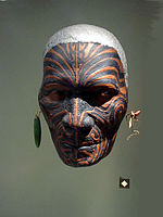 An ornate Maori mask