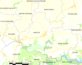 Mapa obce Laniscat
