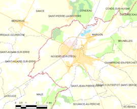 Mapa obce Nogent-le-Rotrou