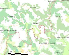 Mapa obce Lafarre