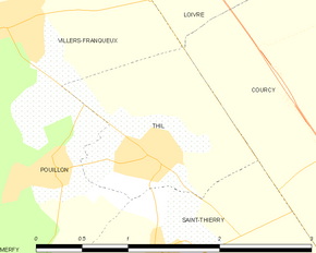 Poziția localității Thil