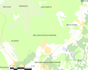 Poziția localității Seillons-Source-d'Argens