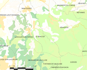 Poziția localității Le Beaucet
