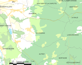 Mapa obce Housseras