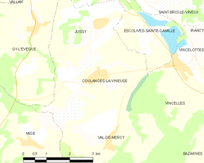 Poziția localității Coulanges-la-Vineuse