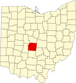 Vị trí quận Franklin trong tiểu bang Ohio ở Hoa Kỷ