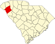 Map of South Carolina highlighting Anderson County Map of South Carolina highlighting Anderson County.svg