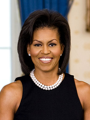 Michelle Obama, official White House portrait.