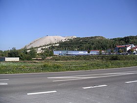 Vue aérienne de la station.