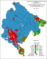 Struktura gjuhësore e Malit të Zi sipas komunave 2003