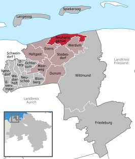 Kaart van Neuharlingersiel