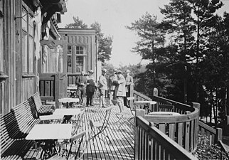 Badhotellets veranda, 1915.