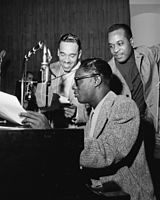 Oscar Moore avec Nat Cole, juillet 1946