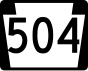 PA Route 504 marker