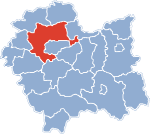 Краковский повет на карте