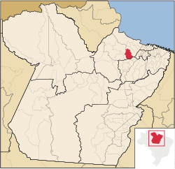 Localização de Muaná no Pará