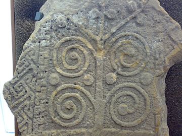 Pictish Stone fragment, 8-9th century, Groam House Museum