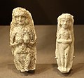 Plaques with nude females from Tell Asmar, baked clay, (left)_city wall area, Isin-Larsa period, 2000-1800 BC, (right) Ishchali, 2000-1600 BC