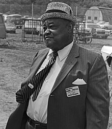 Roosevelt Sykes takes a break at the 1970 Ann Arbor (Michigan) Blues Festival.