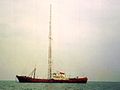 MV Ross Revenge, second bateau d'où étaient diffusées les émissions de Radio Caroline depuis le début de l'année 1983