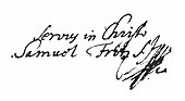 signature de Samuel Fritz