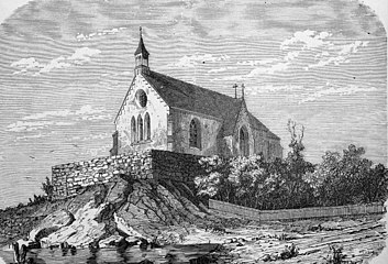 Kapellet på xylografi 1868 efter teckning av O. A. Mankell.