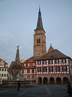 Rathaus und Stadtkirche