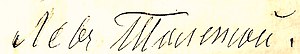 English: Signature of Leo Tolstoy