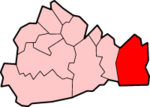 Tandridge shown within Surrey