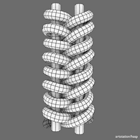 Three strand plat[1] Плетёный сезень содержит 2 пряди, но одна заполняющая или рабочая прядь[1]. [abok 250]