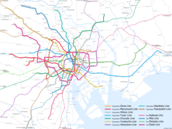 Tokyo subway map