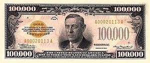 $100,000 Gold Certificate, Obverse "$100,...