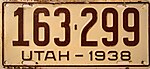 Номерной знак штата Юта 1938 года - Номер 163-299.jpg