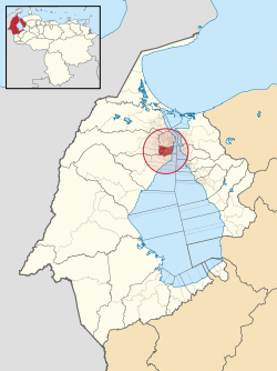 Location of San Francisco in Zulia and Venezuela