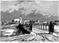 Danske tropper bevogter jernbanebroen over Ejderen før udbruddet af krigen 1864
