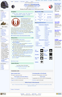 Screenshot of Wookieepedia in 2008.