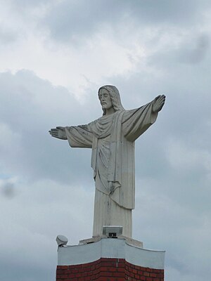 English: Zambrów - the monument of Jesus Chris...