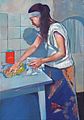 „Jesienne popołudnie” acrylic, canvas 63x90 (2012).