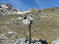 Najwyższa skrzynka pocztowa w Europie (2640 m)
