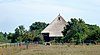 Stolpboerderij Rozenburg, boerderij met voorhuis, boterkelder, riet gedekt