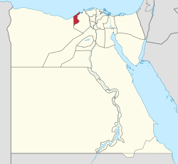 Alexandria Governorate on the map of Egypt