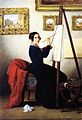 Portrait d'Amanzia Guérillot dans son atelier (1847/1848), par Angelo Inganni.